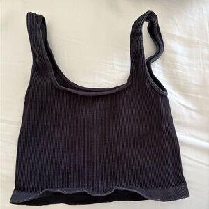 FP Movement by Free People Black Ribbed Tank Top